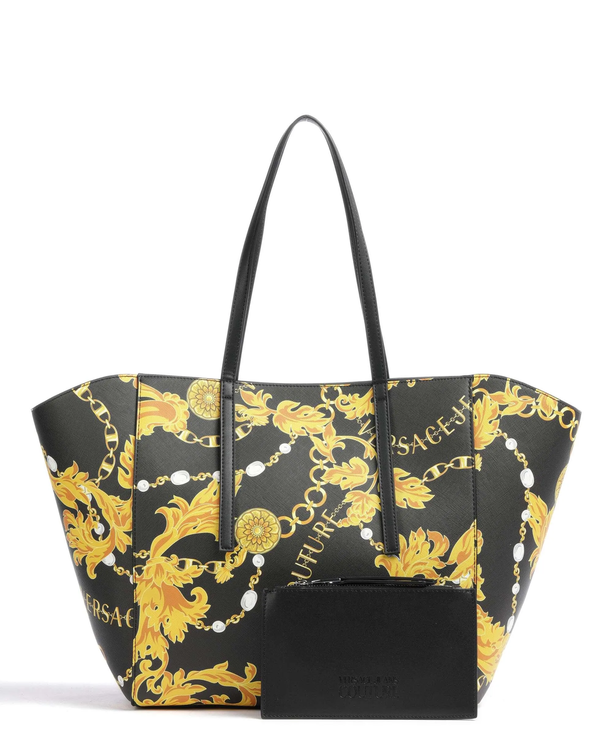  Versace Jeans Couture Graphic Borsa shopper pelle sintetica nero  