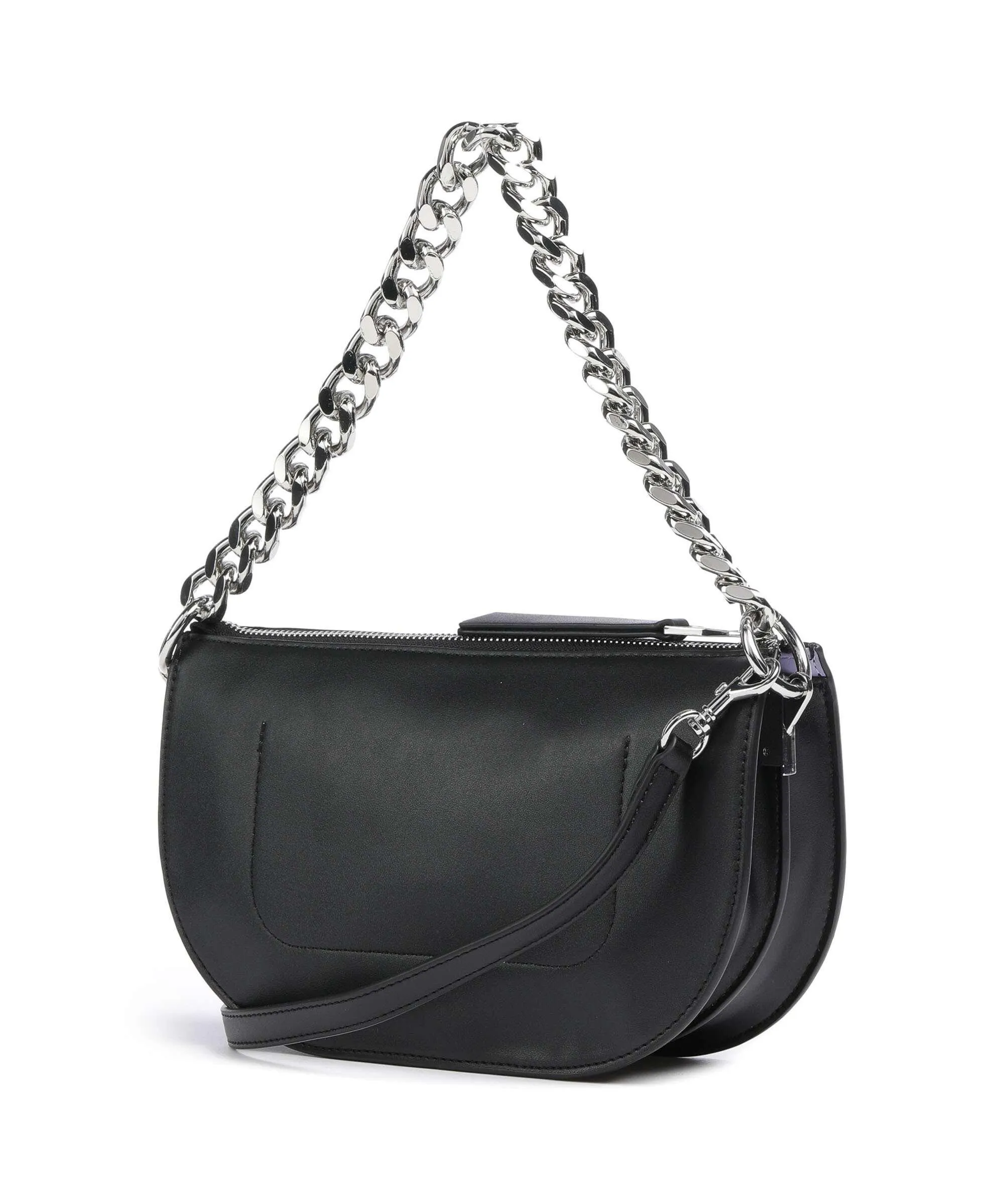  Versace Jeans Couture Institutional Logo Borsa a spalla pelle sintetica nero  