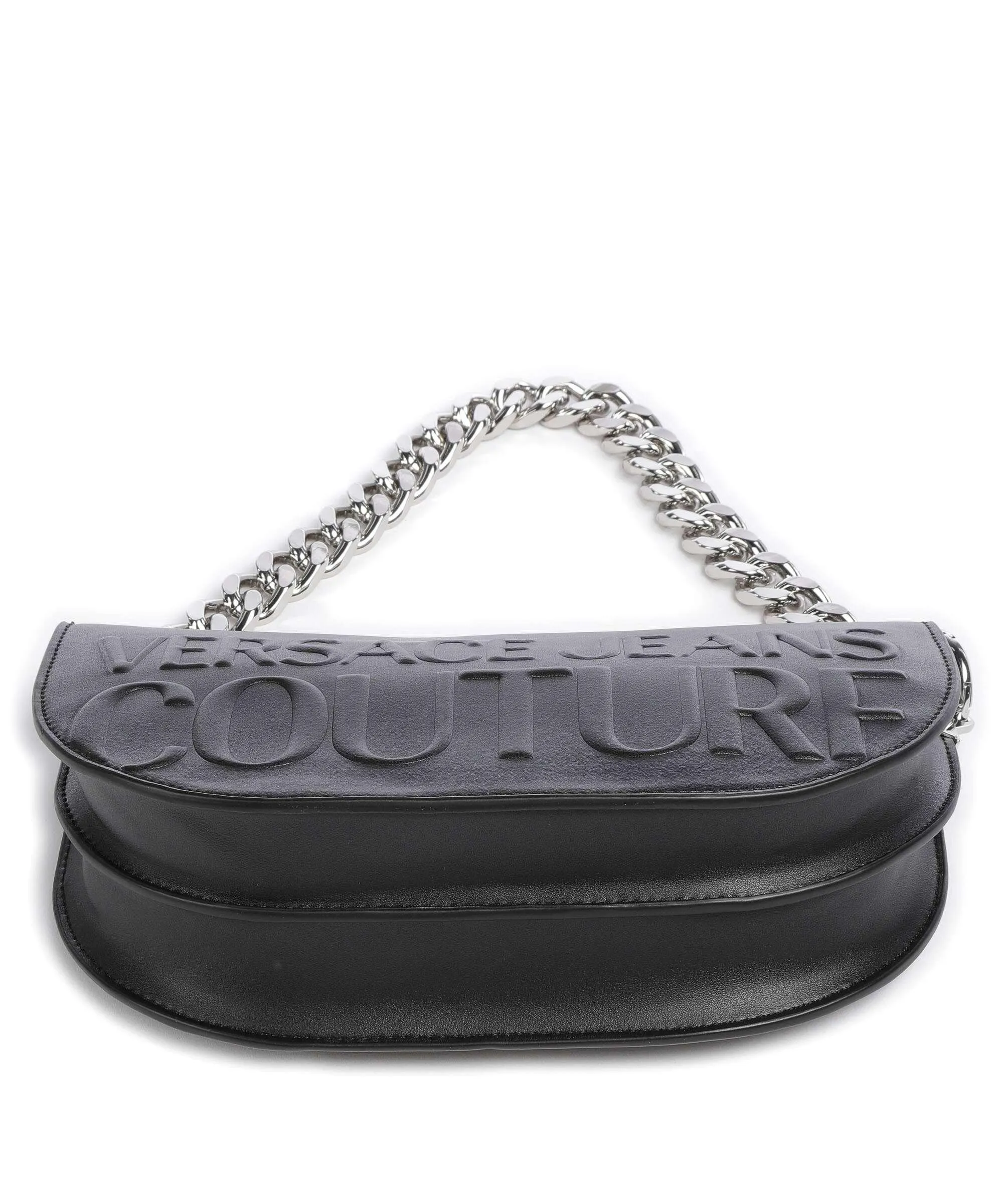  Versace Jeans Couture Institutional Logo Borsa a spalla pelle sintetica nero  