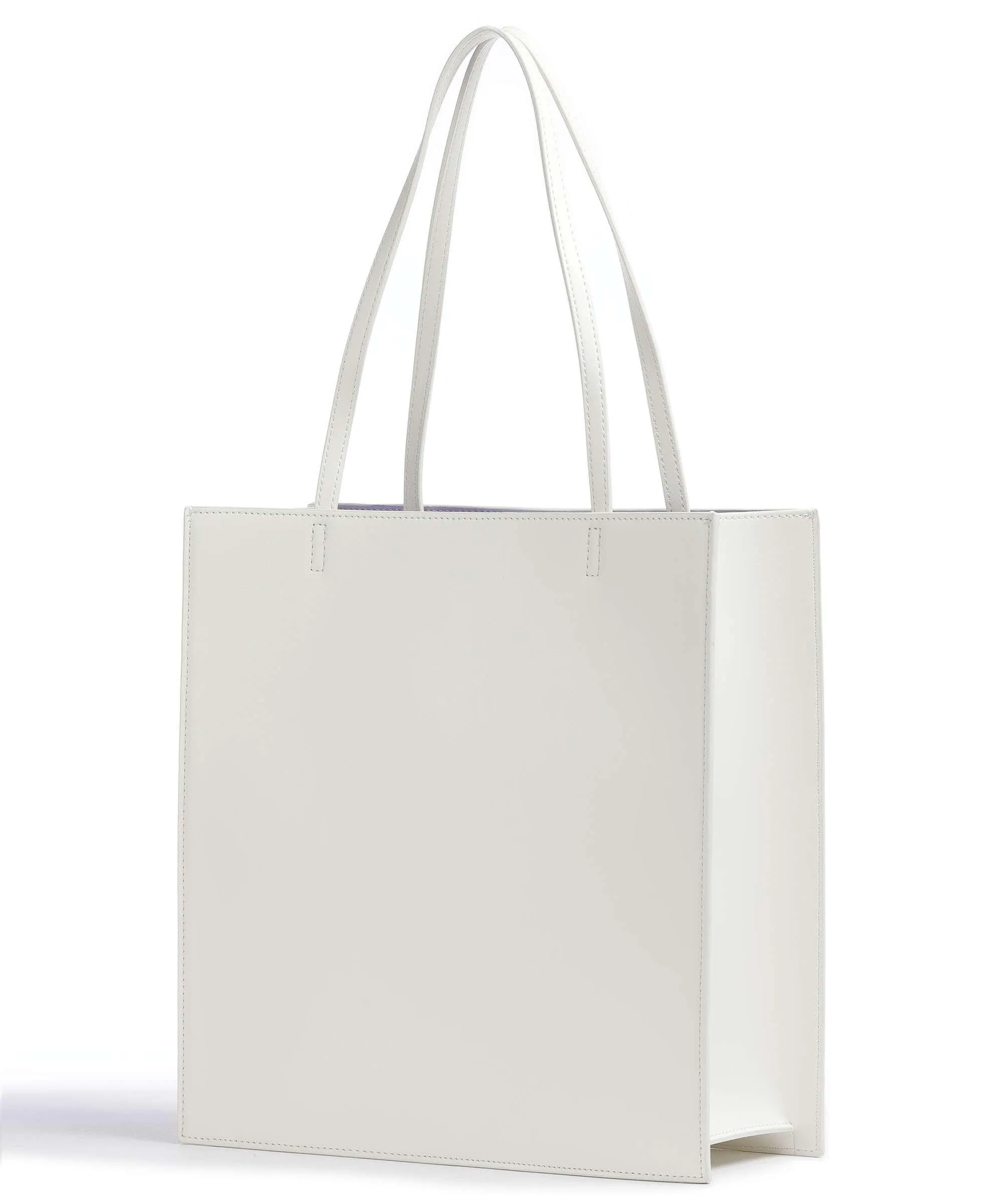  Versace Jeans Couture Institutional Logo Borsa shopper pelle sintetica bianco  