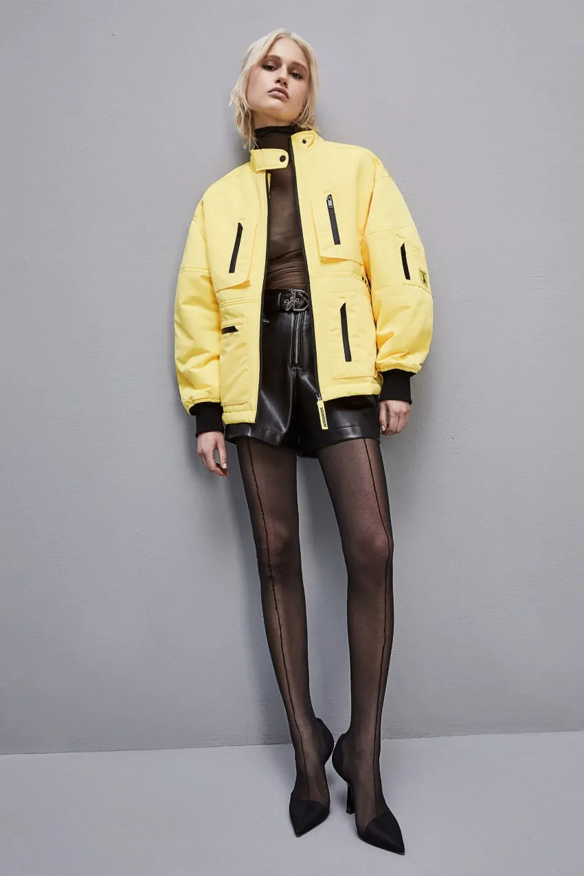 Veste oversize en nylon technique