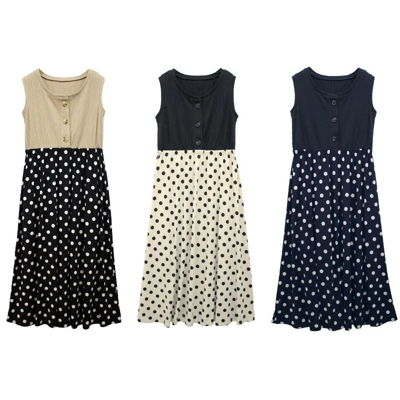 Vestito a pois premaman e allattamento