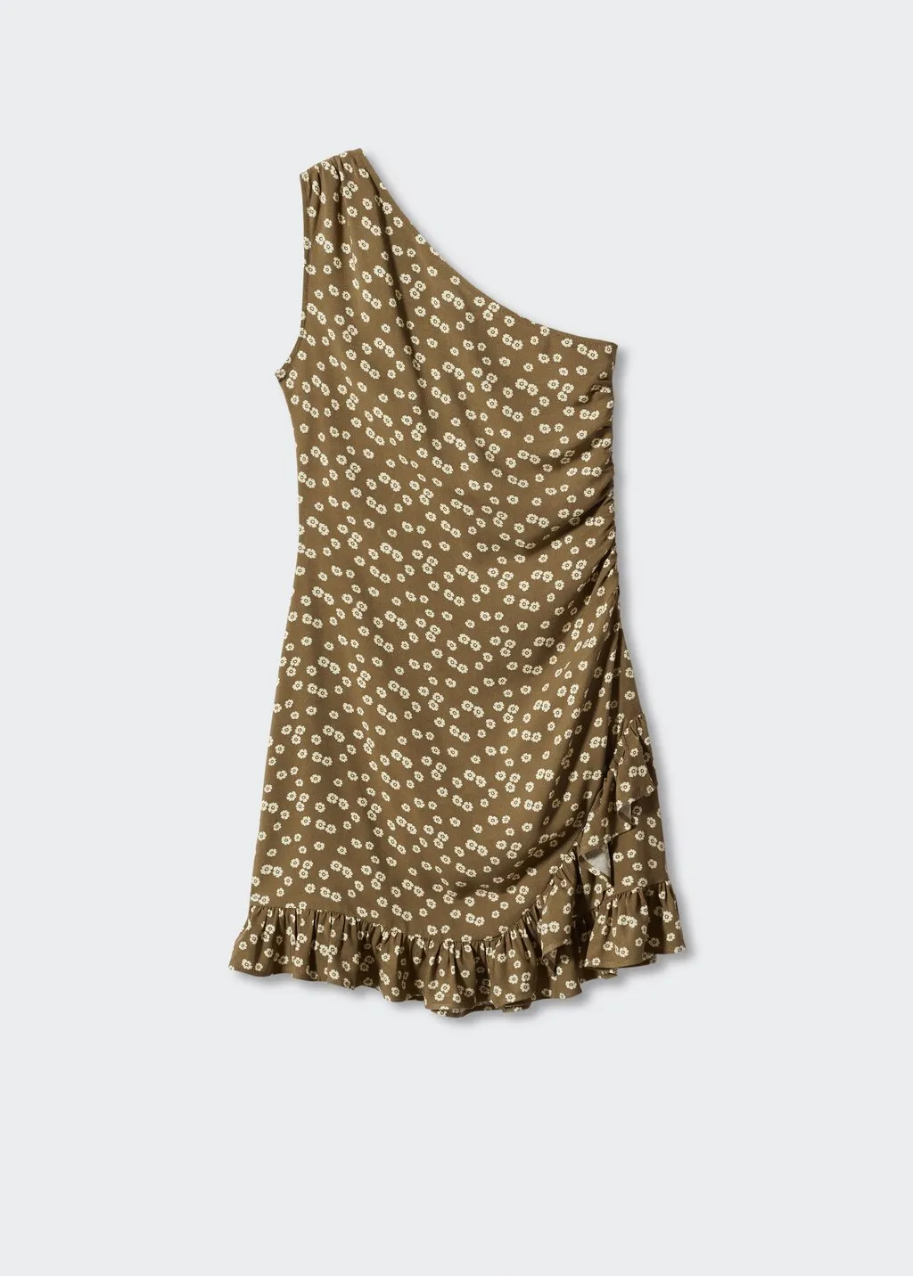 Vestito asimmetrico volant