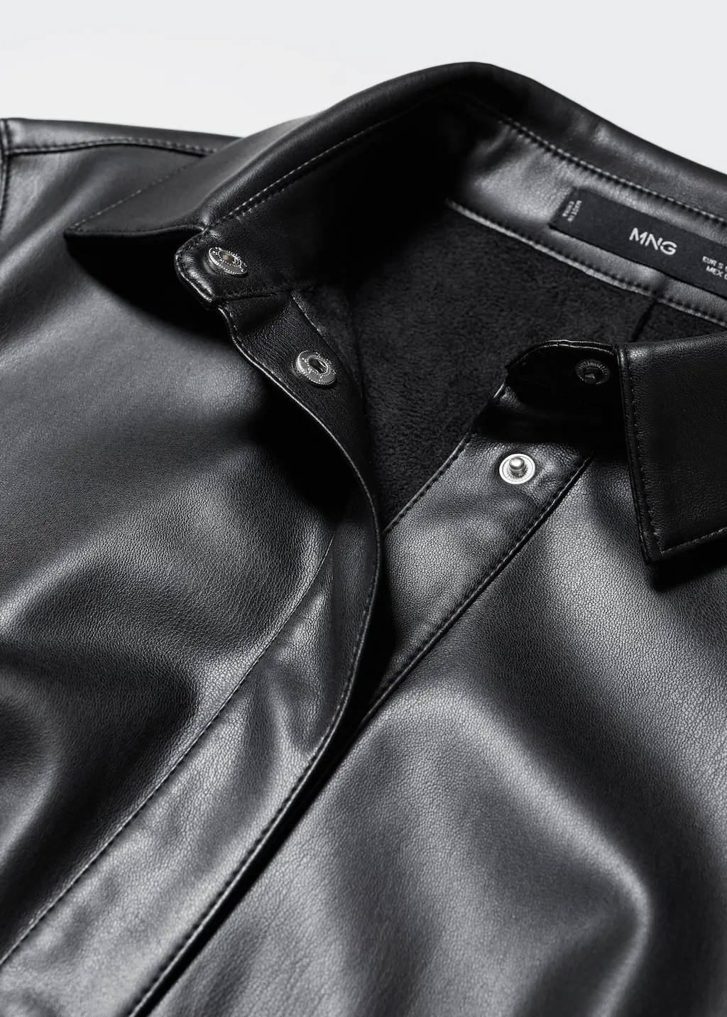 Vestito camicione similpelle