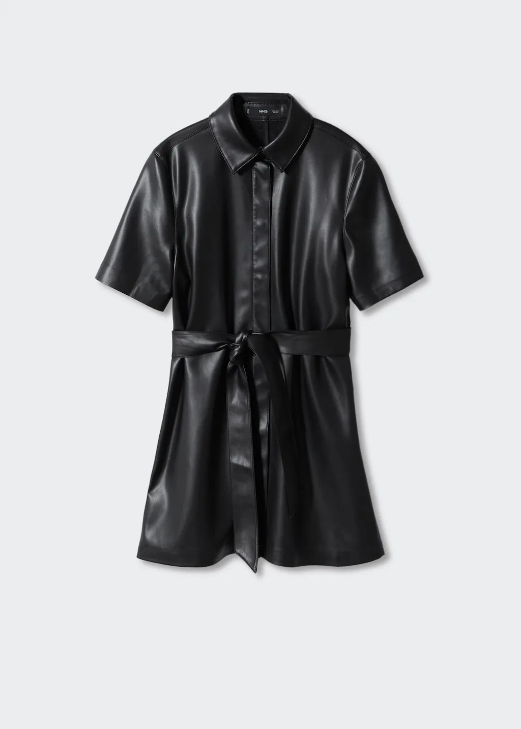Vestito camicione similpelle