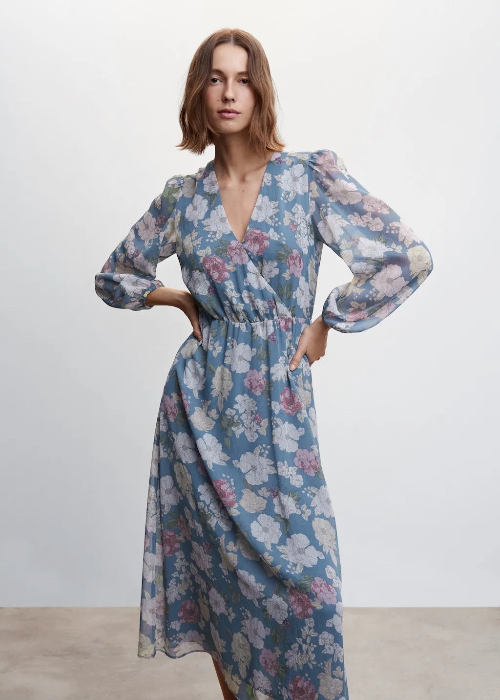 Vestito chiffon floreale