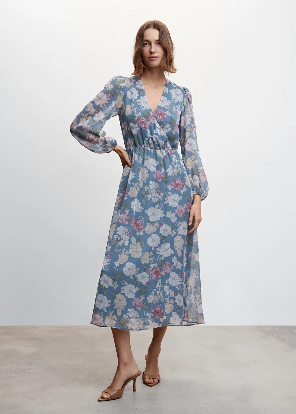 Vestito chiffon floreale