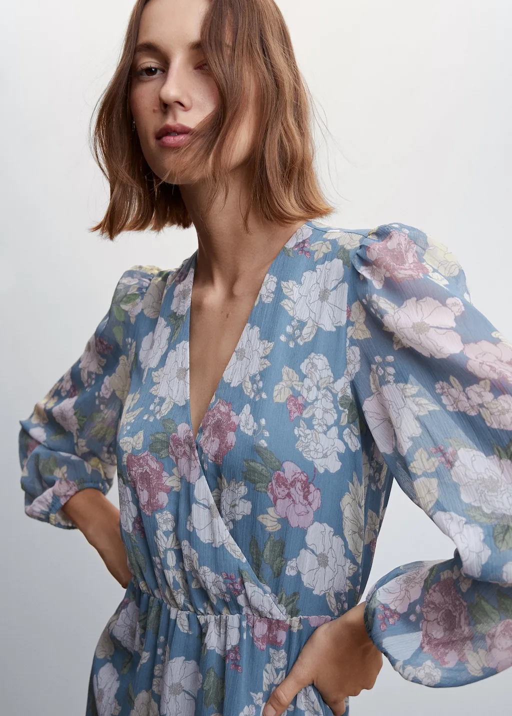 Vestito chiffon floreale