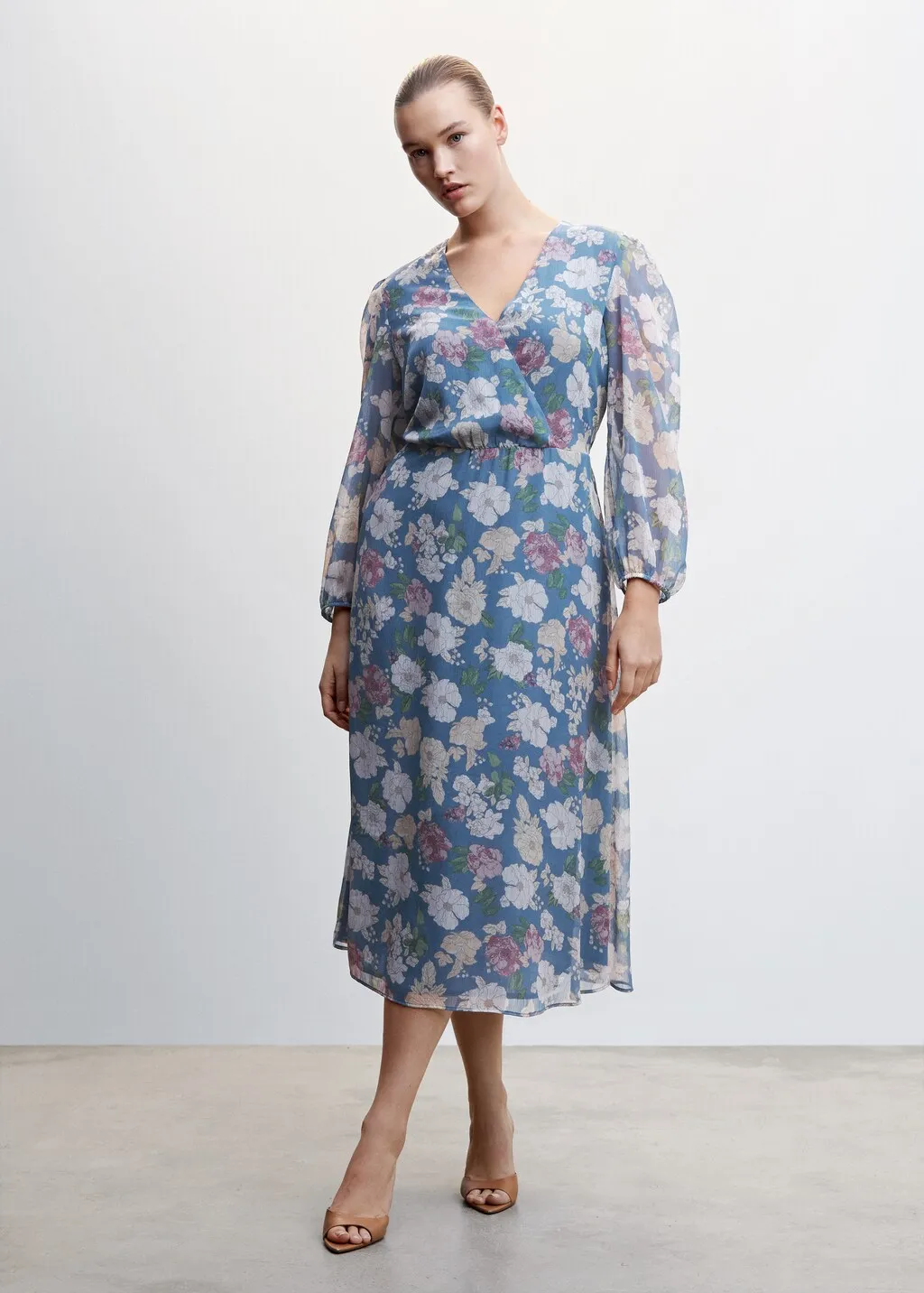 Vestito chiffon floreale