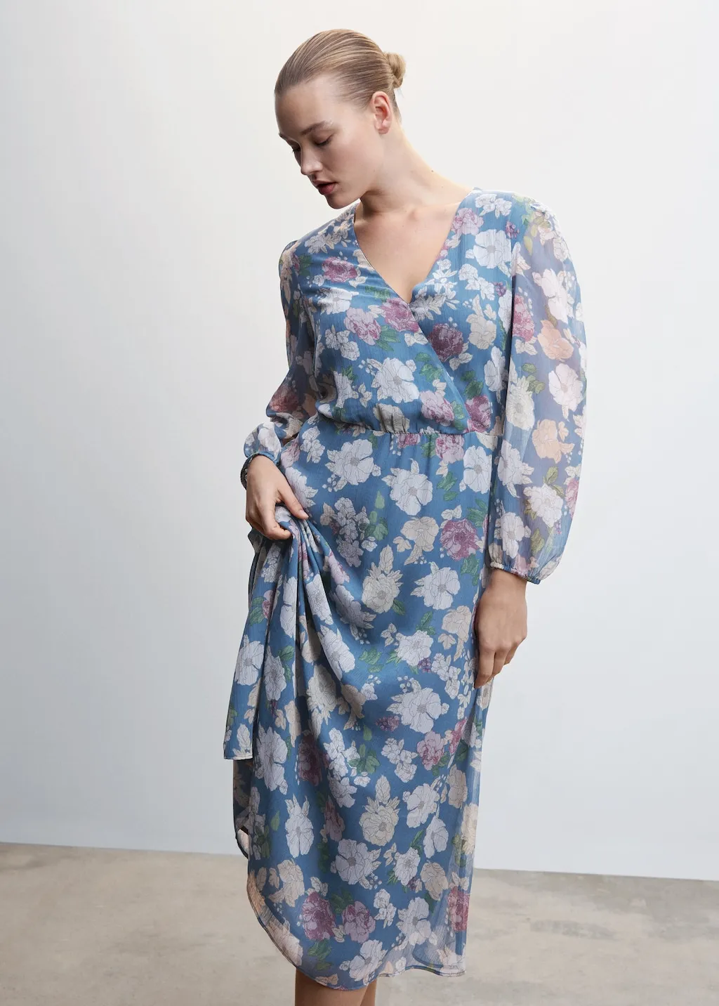 Vestito chiffon floreale