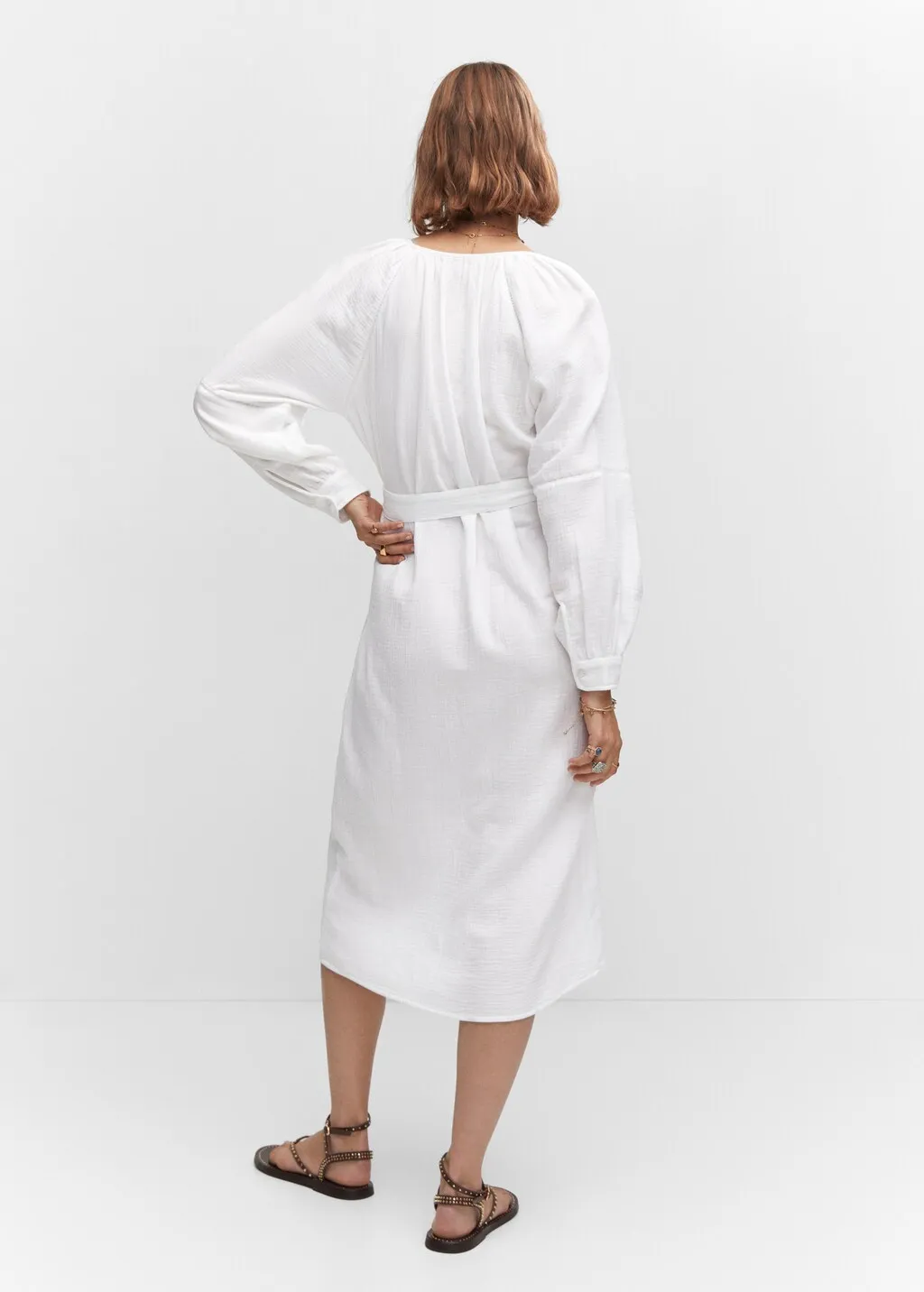Vestito cotone cintura