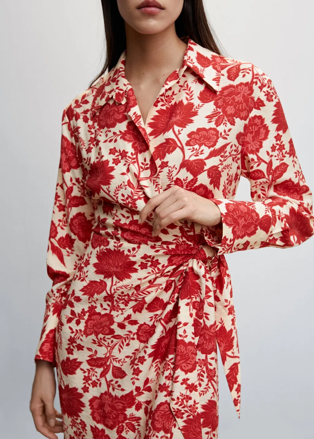 Vestito floreale incrociato