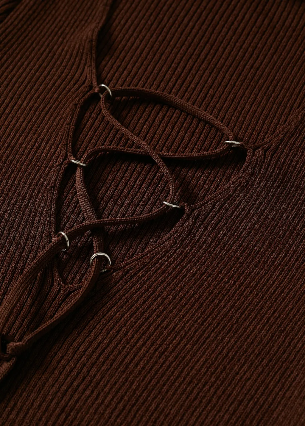 Vestito maglia laccio