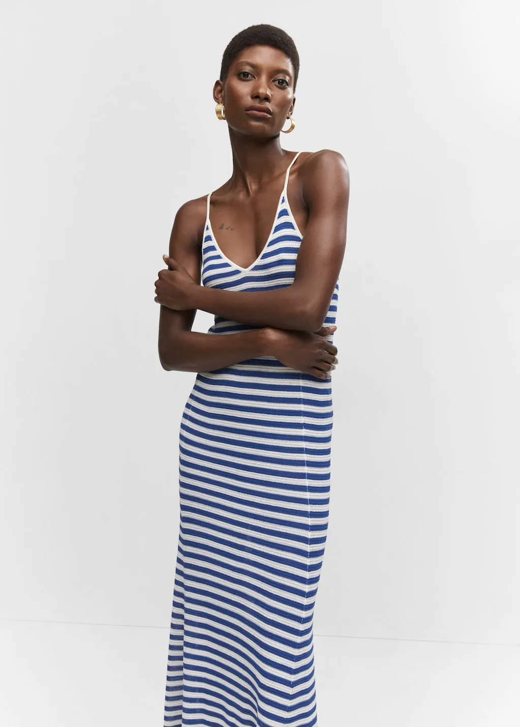 Vestito maglia righe