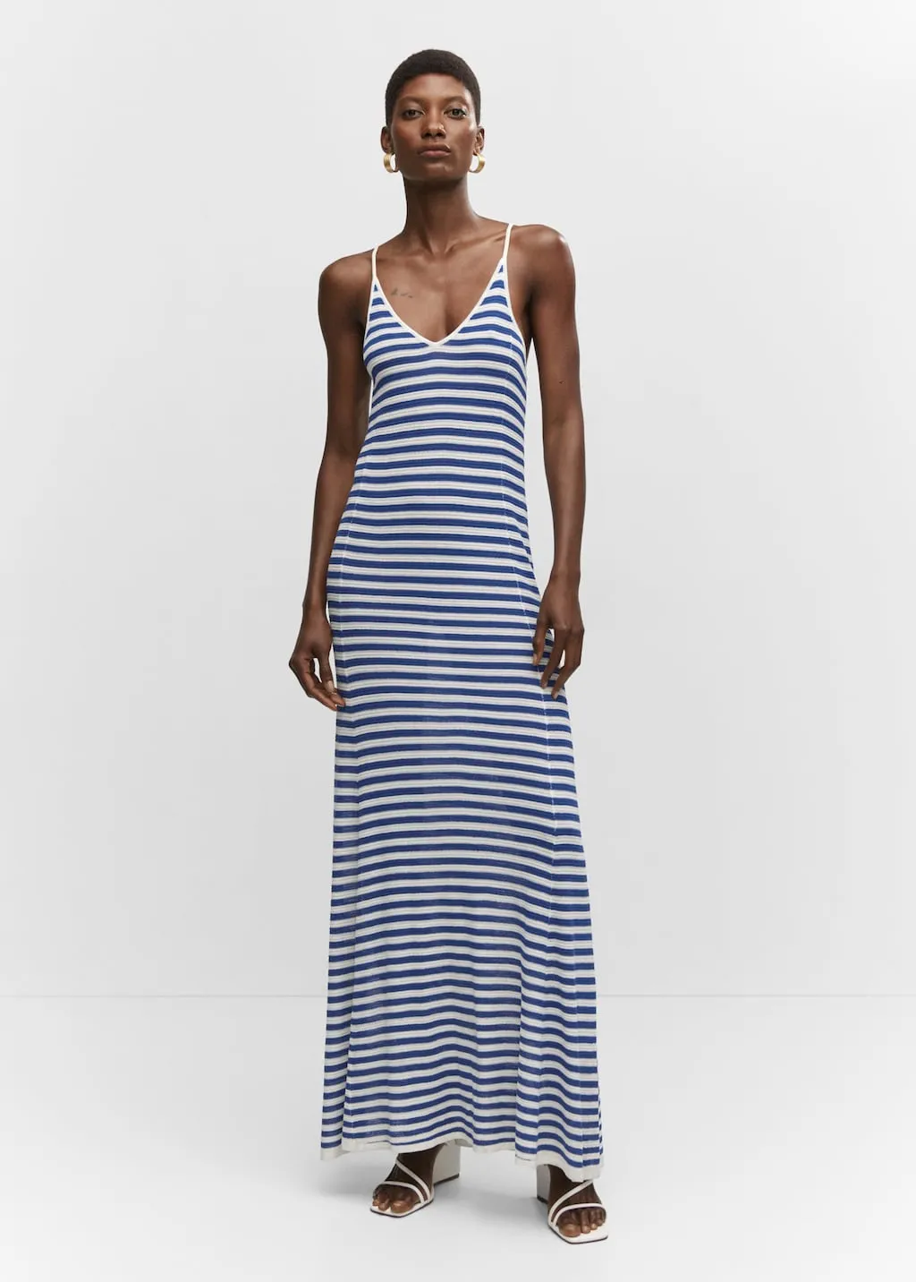 Vestito maglia righe