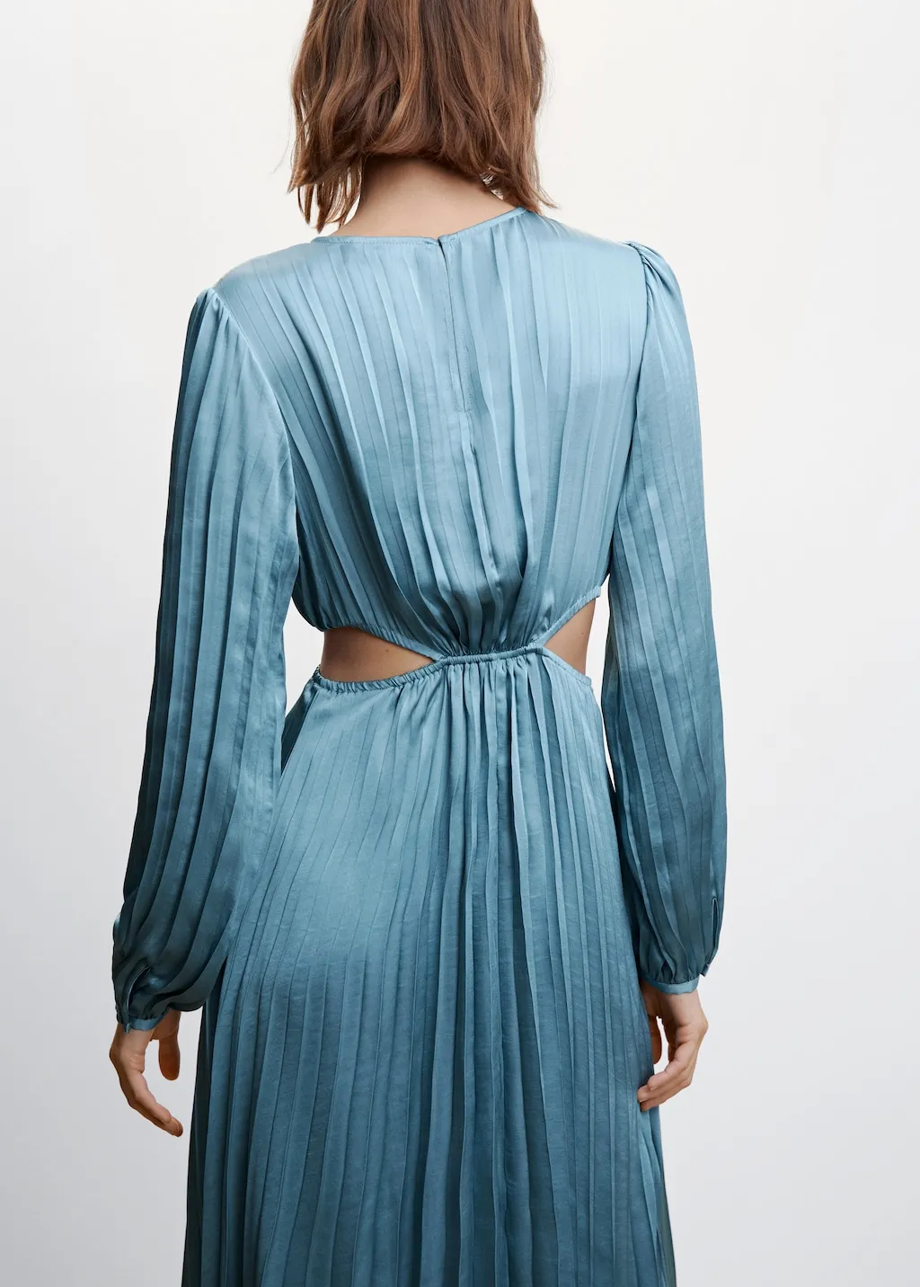 Vestito plissettato satinato