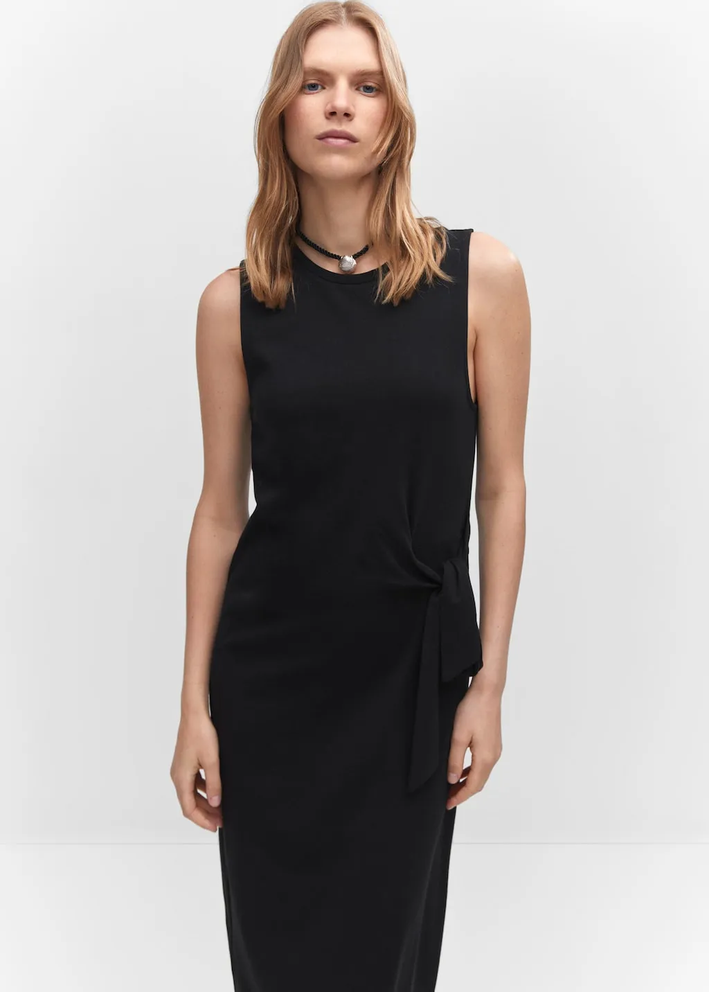 Vestito spacco fiocco