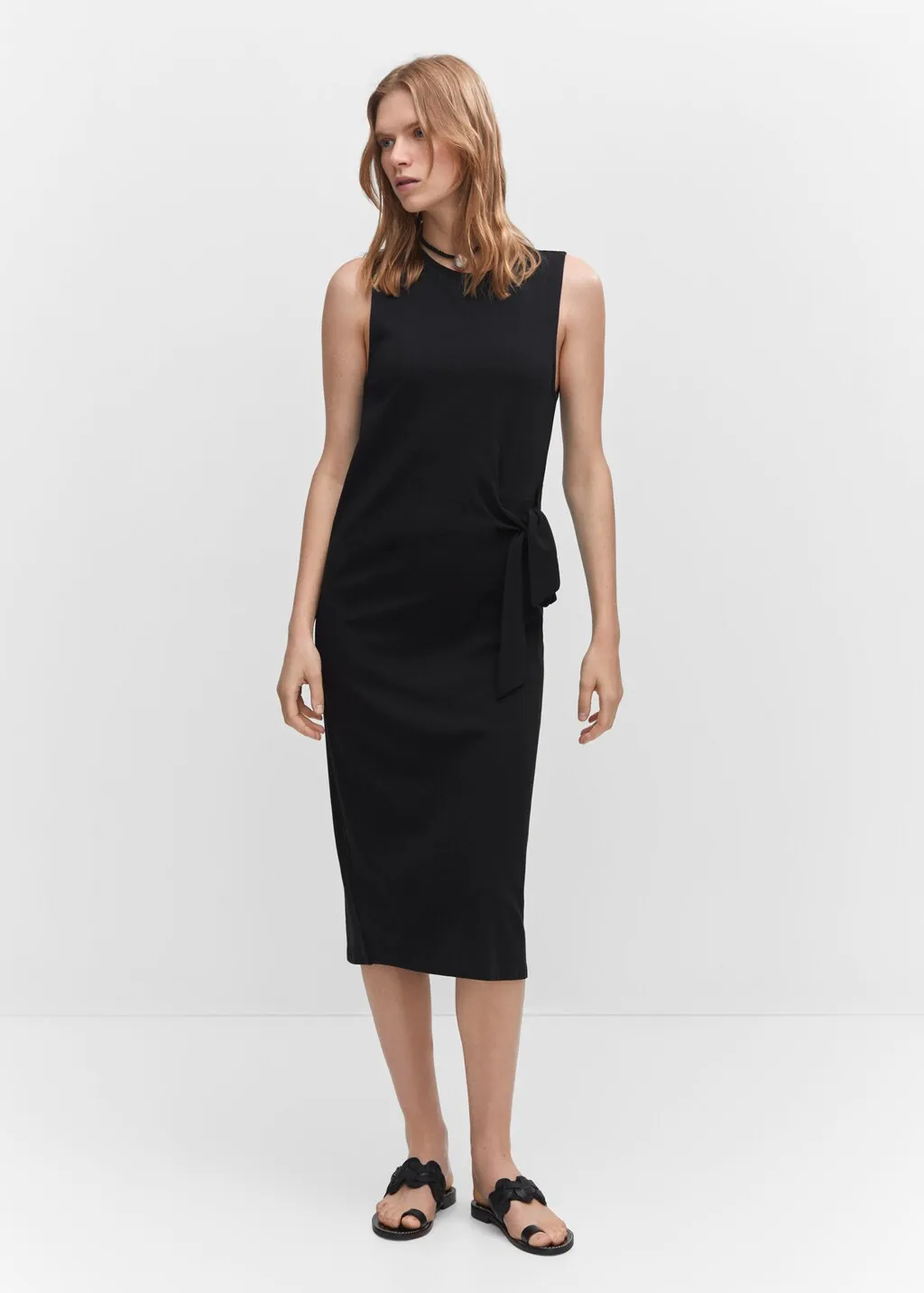 Vestito spacco fiocco