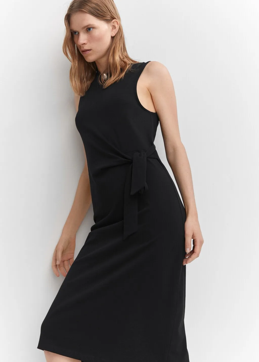 Vestito spacco fiocco