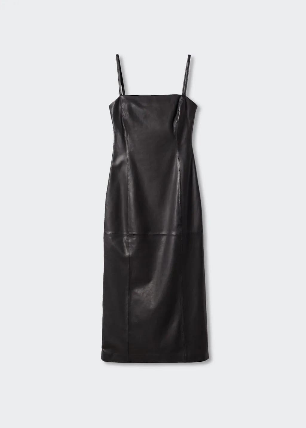 Vestito spallini pelle