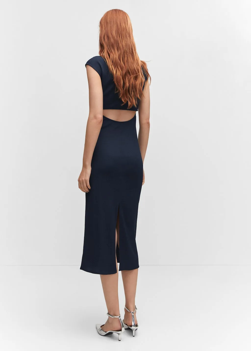 Vestito texture spacco