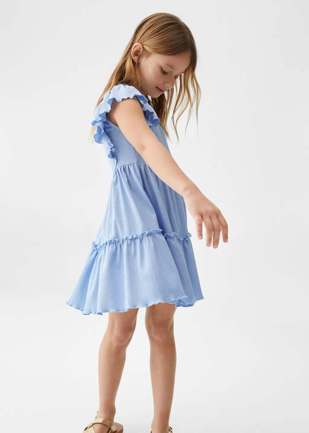 Vestito texture volant