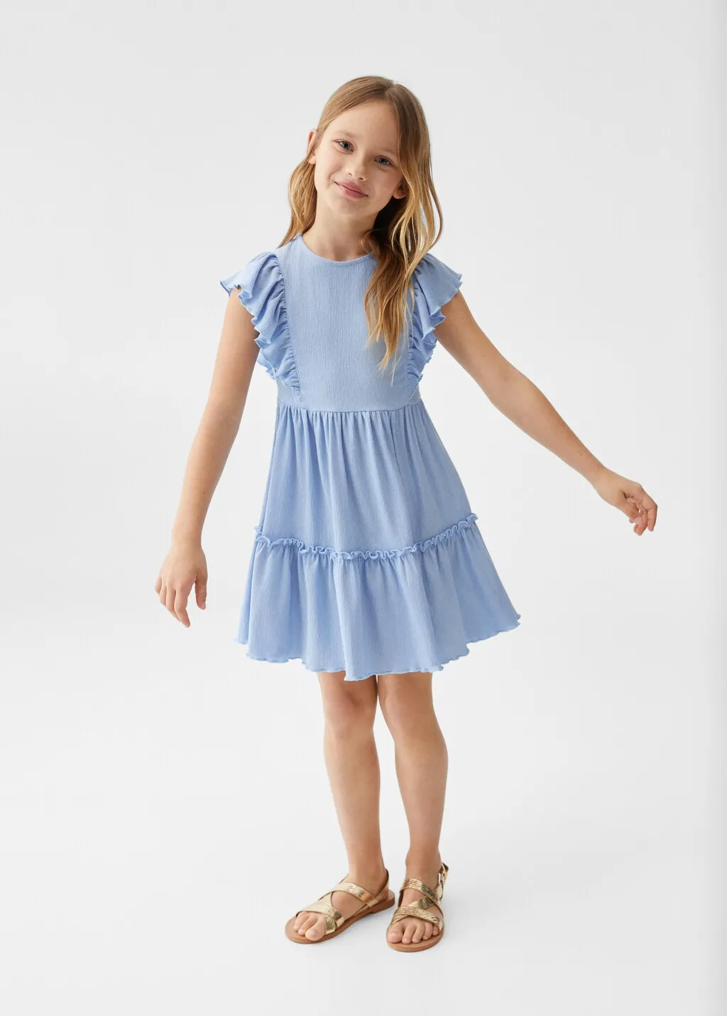 Vestito texture volant
