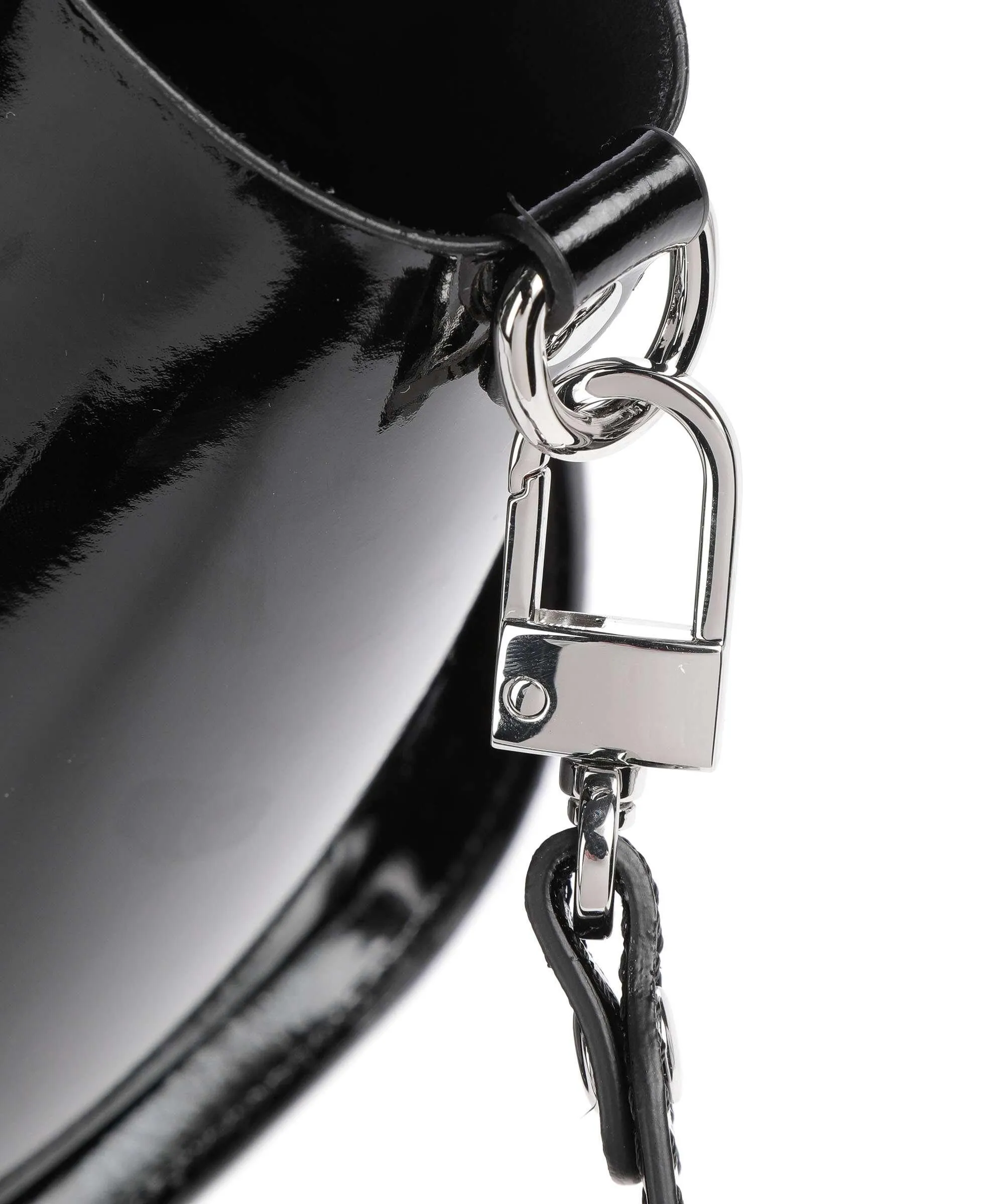  Vivienne Westwood Betty Shiny Patent Small Borsa a mano pelle verniciata nero  
