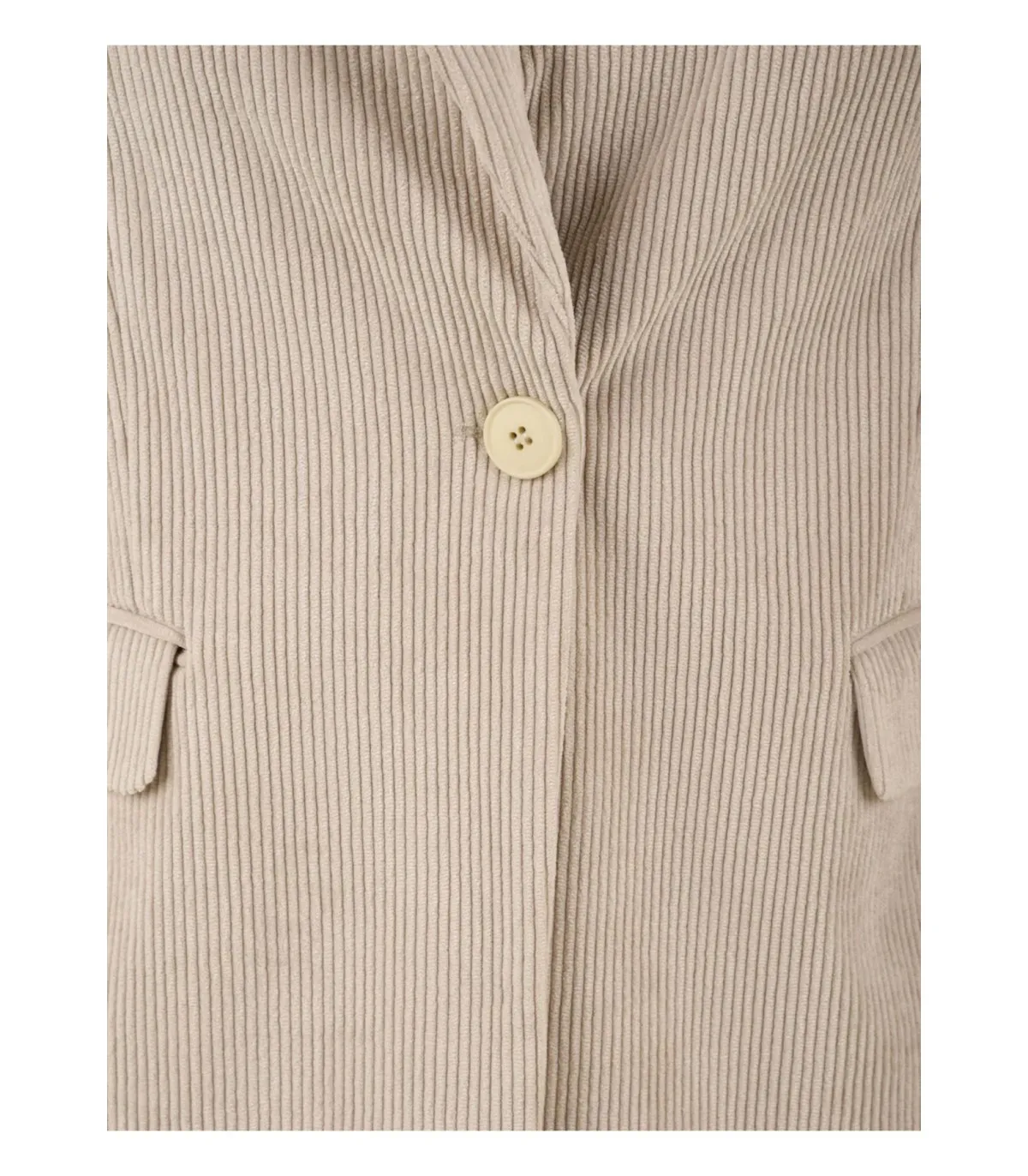 White Wise Donna Abito Completo Tailleur Monopetto In Velluto A Coste