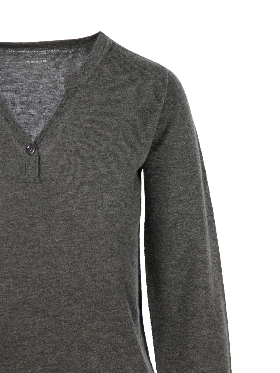 WOMAN MAJESTIC FILATURES DARK GREEN CASHMERE KNITWEAR