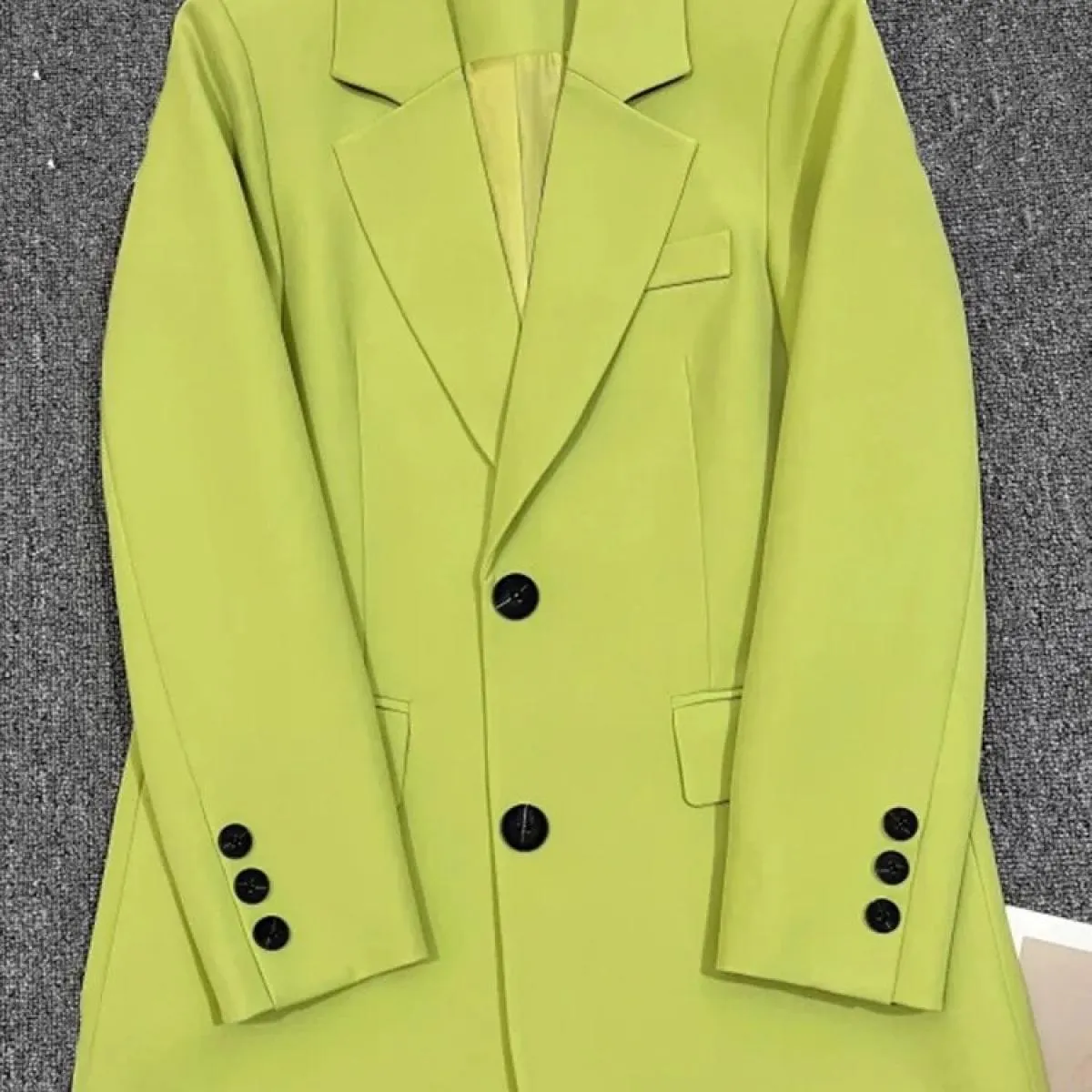 Xfpv Abito Verde Erba Top Donna Single Breated Manica Lunga Giacca Cappotto Giacca 2023 Moda Nuova Tendenza Primavera Autunno Sm