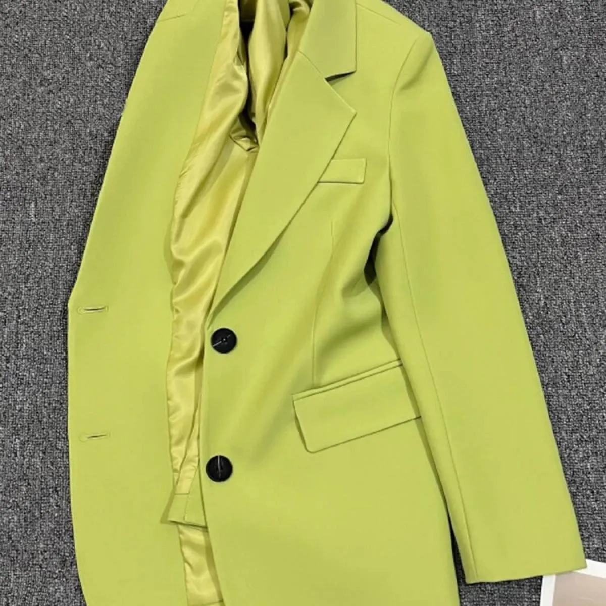 Xfpv Abito Verde Erba Top Donna Single Breated Manica Lunga Giacca Cappotto Giacca 2023 Moda Nuova Tendenza Primavera Autunno Sm