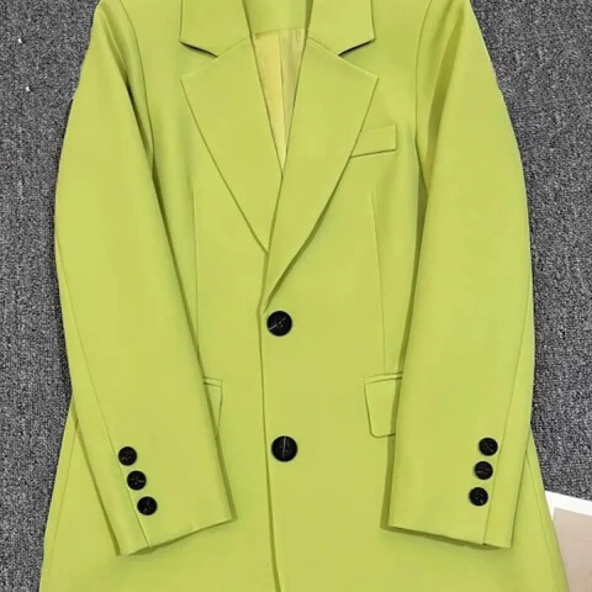 Xfpv Abito Verde Erba Top Donna Single Breated Manica Lunga Giacca Cappotto Giacca 2023 Moda Nuova Tendenza Primavera Autunno Sm