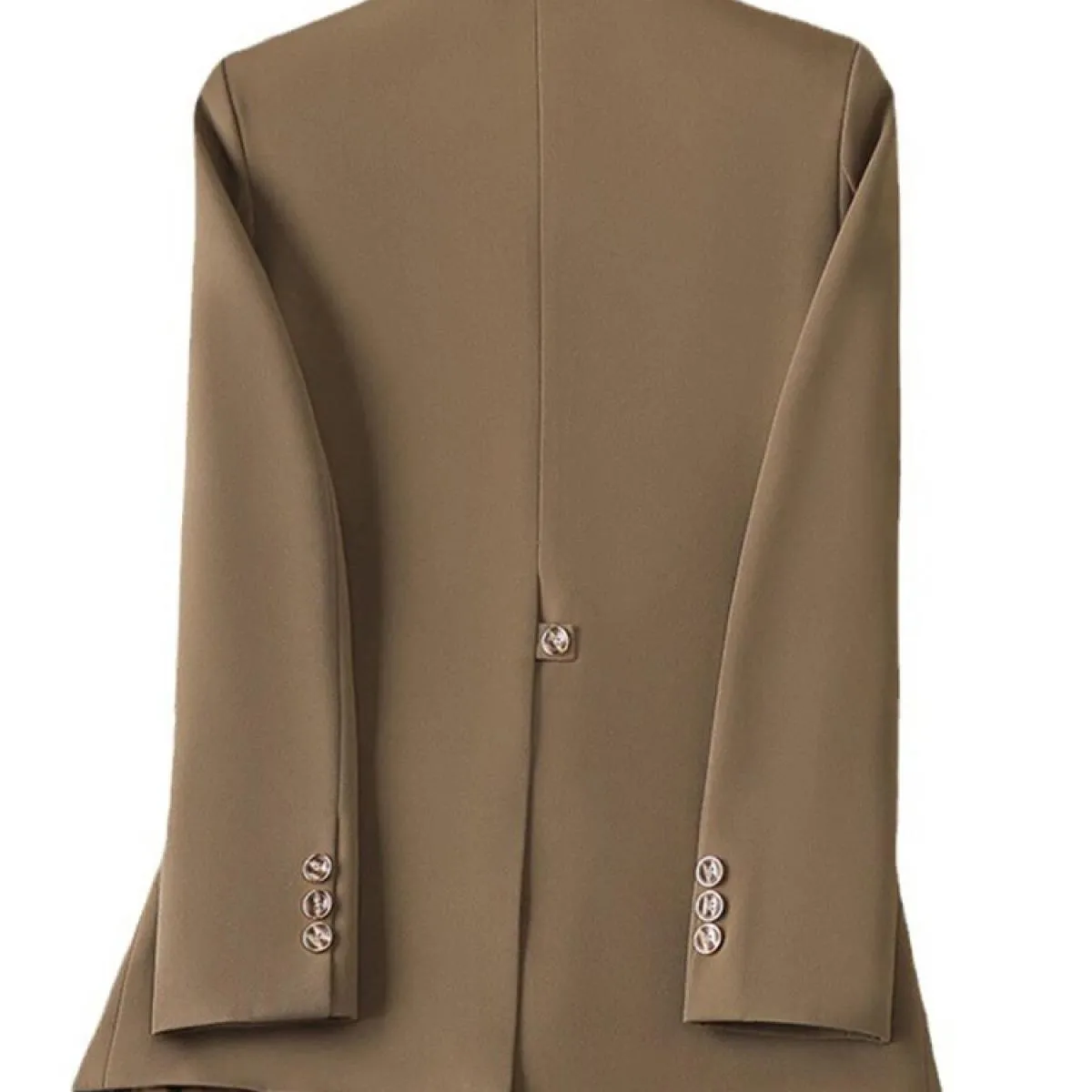 Xfpv Donna Casual Blu High End Split Back Manica lunga Slim Temperamento Blazer Giacca Cappotto Moda Nuovo Inverno Autunno 202