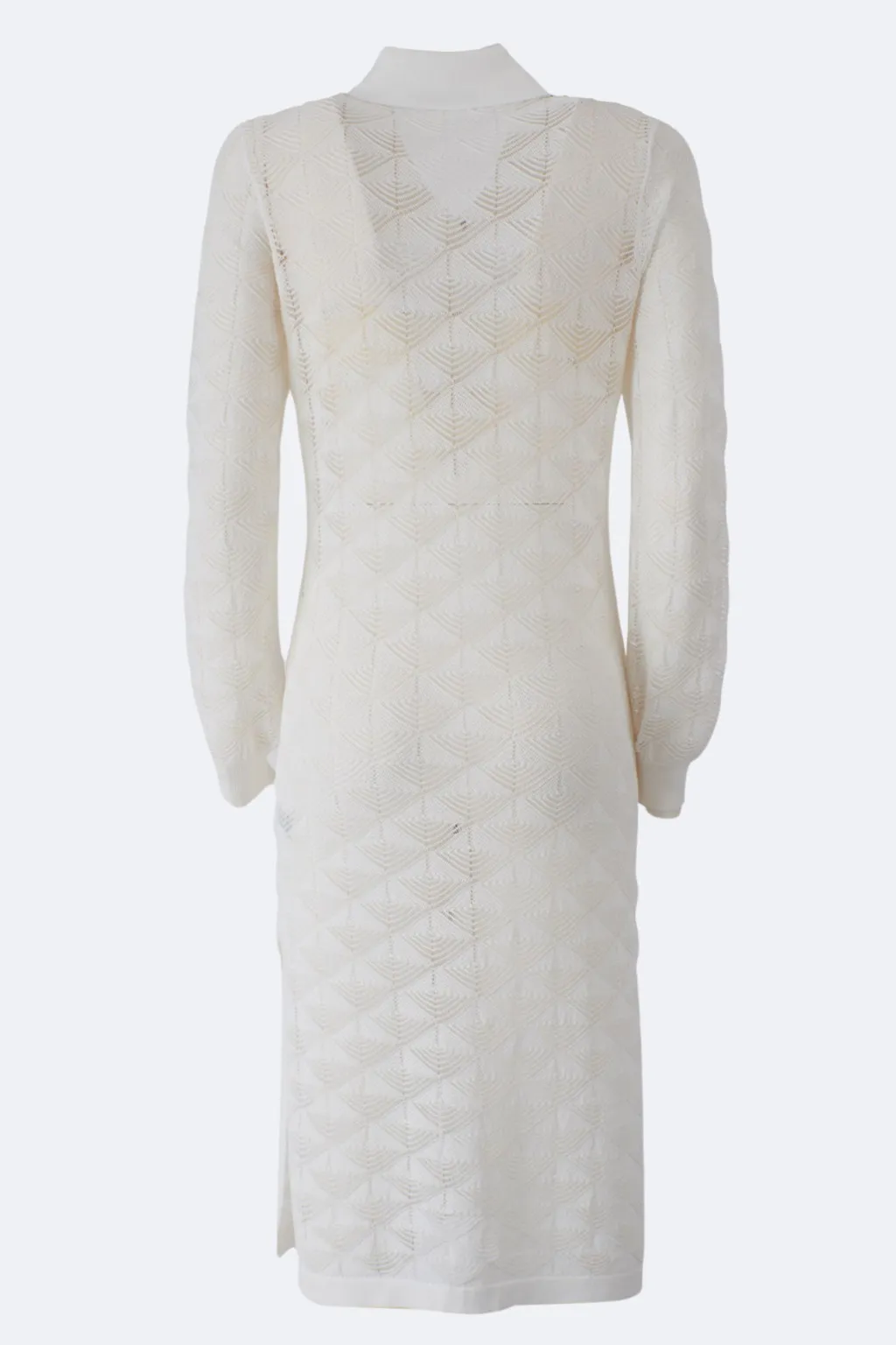 YES-ZEE CARDIGAN LUNGO BIANCO IN MAGLIA O434