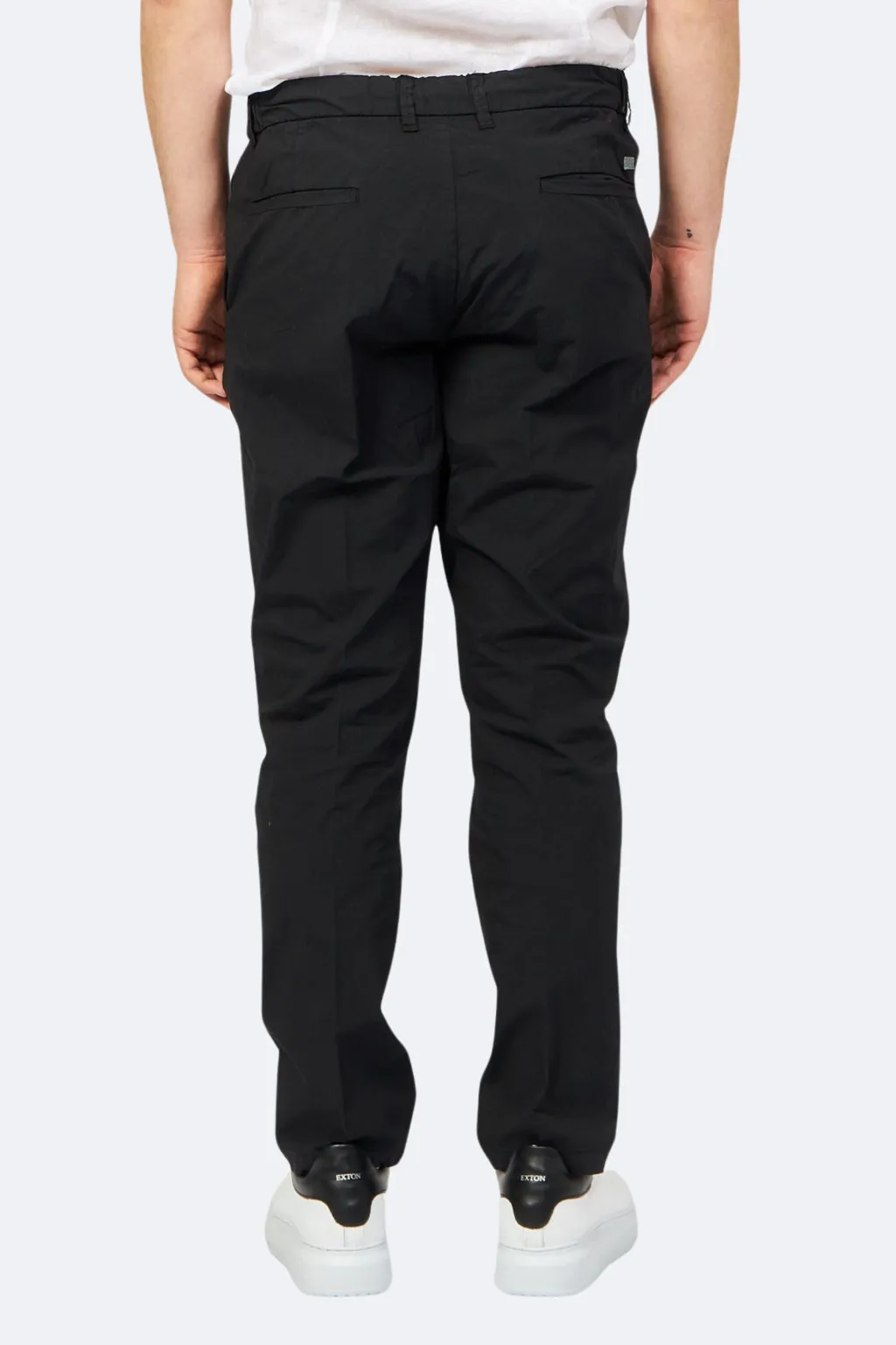 YES-ZEE PANTALONE UOMO TIPO CHINOS CON COULISSE NERO P698-WV00