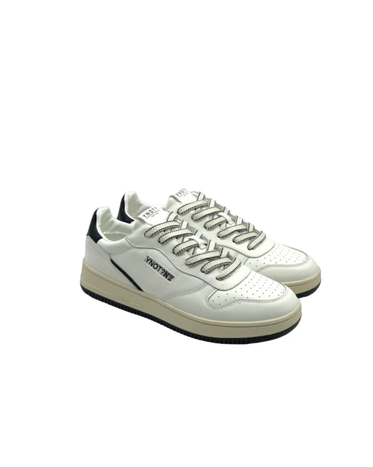 Ynot - Sneakers uomo in pelle con inserti a contrasto blu New York | Studioarch.com