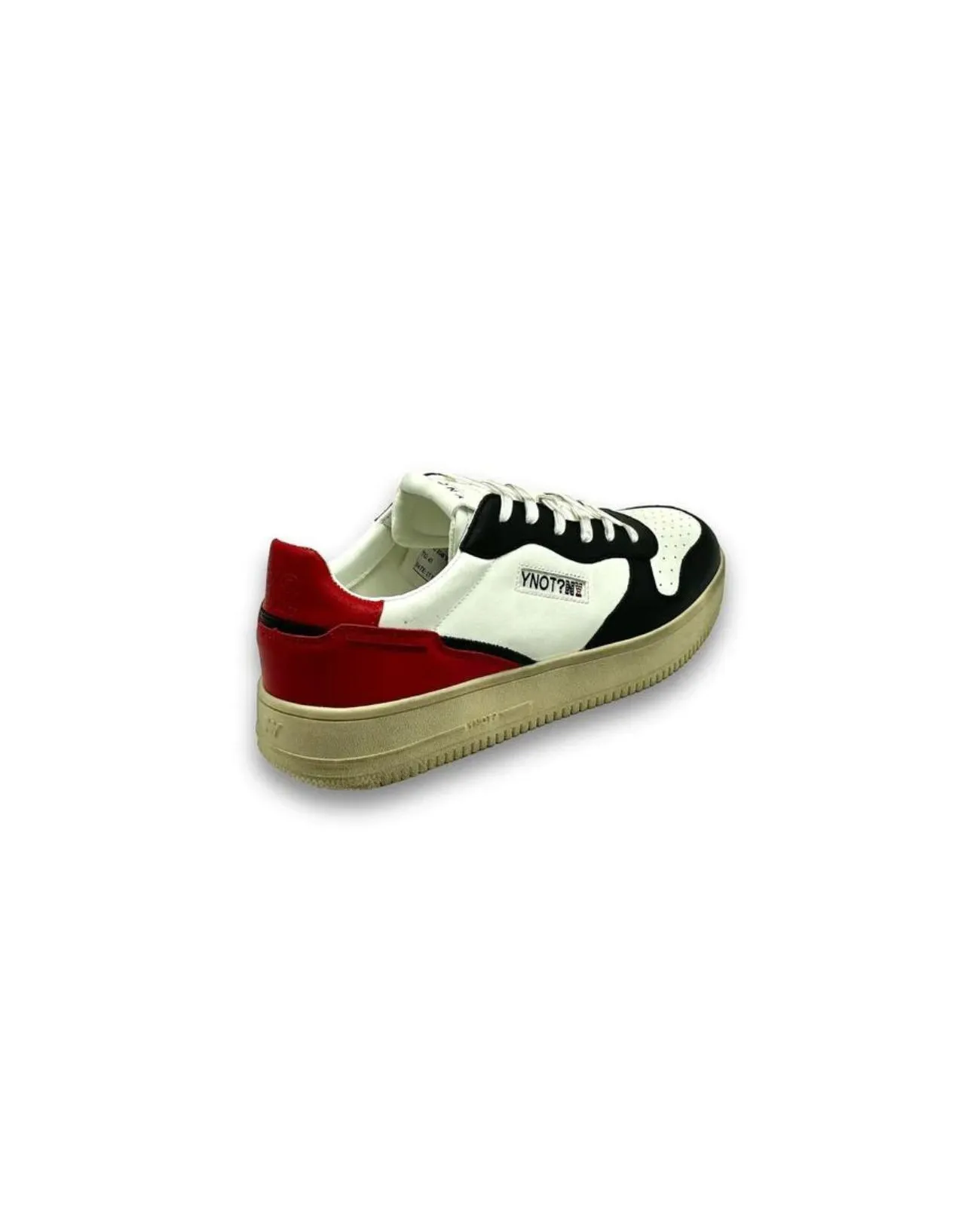 Ynot - Sneakers uomo in pelle con logo laterale Bianco/rosso/nero New York | Studioarch.com
