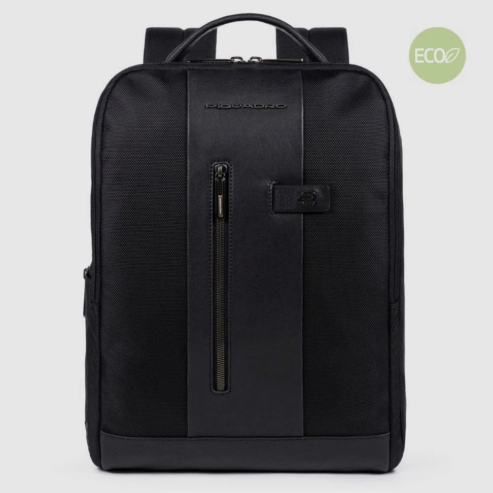 Zaino porta pc e porta ipad in tessuto riciclato NERO