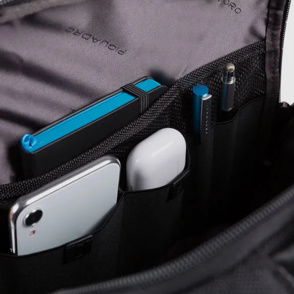 Zaino porta pc e porta ipad in tessuto riciclato NERO