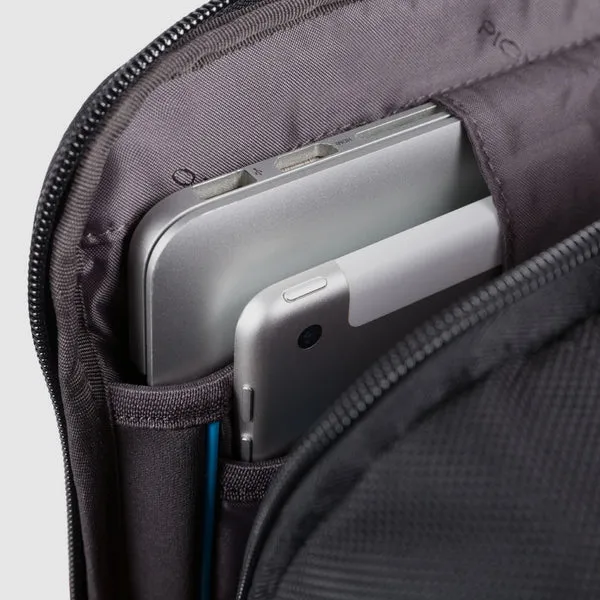 Zaino porta pc e porta ipad in tessuto riciclato NERO